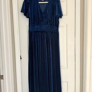 Simple Navy Maxi Dress